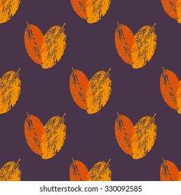 Seamless autumn leaves  pattern. Hand drawn background. EPS8.