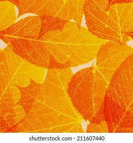 Seamless autumn leaves pattern. plus EPS10 vector file