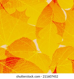 Seamless autumn leaves pattern. plus EPS10 vector file