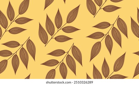 Seamless Autumn Leaves Pattern. Vector Design for Banners, Fabrics, Textiles, and Wallpaper