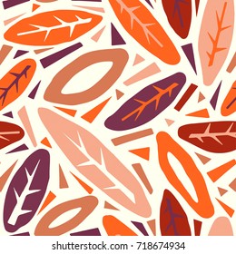 Seamless autumn leaves pattern,trendy print in collage cut out, carve style.Hand drawn doodle texture.
Perfect for invitations, posters, banners,fabric, textile ,gift wrap, greeting card,aparel design