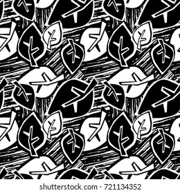Seamless autumn leaves pattern,trendy print in collage cut out, carve style.Hand drawn doodle texture.
Perfect for invitations, posters, banners,fabric, textile ,gift wrap, greeting card,aparel design