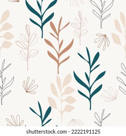 Seamless autumn leaves surface pattern background vector illustration for fashion, fabric, wallpaper and print design
