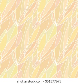  Seamless autumn motif pattern abstract leaves and lines 
