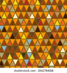 Nahtloses Herbstmuster mit abstrakten Formen in Orange, Gelb und Beige auf dunklem Hintergrund