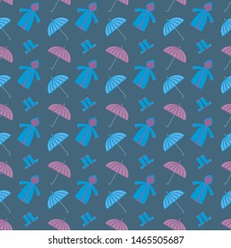 Seamless autumn pattern. Background in small autumn set textiles, fabrics, cotton fabric, covers, wallpaper, print, gift wrapping, postcard, scrapbooking.