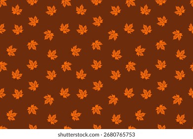Patrón de otoño sin fisuras de hojas brillantes