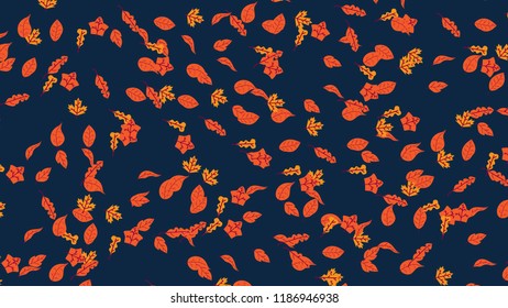 Seamless autumn pattern. Leaves pattern