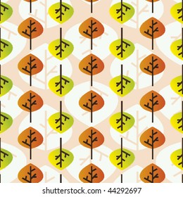 seamless autumn pattern leaves background in vector