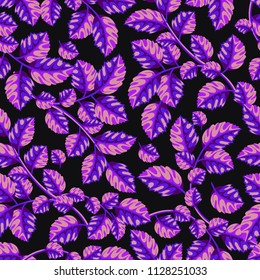 Seamless autumn pattern with leaves. Vector Colorful background for wallpaper, gift paper, greeting cards, wrapping, textile, print. 