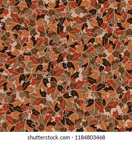 Seamless autumn pattern from maple leaves.