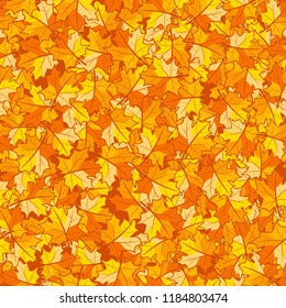 Seamless autumn pattern from maple leaves.