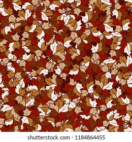 Seamless autumn pattern from maple leaves.