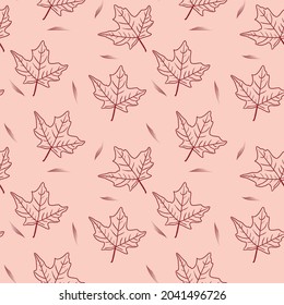 seamless autumn pattern. maple leaves. vector eps 10. Print for fabric, packing paper. background. wallpaper.
