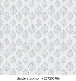 Seamless Autumn pattern on a white background with abstract grey leaf,leaf fall,defoliation,au tumn leaves ,falling leaves