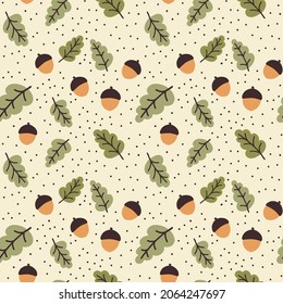 Seamless autumn pattern. Perfect for wallpaper, gift paper, pattern fills, web page background, autumn greeting cards.