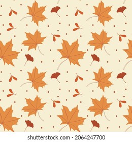 Seamless autumn pattern. Perfect for wallpaper, gift paper, pattern fills, web page background, autumn greeting cards.