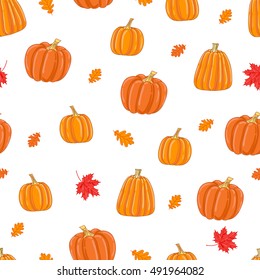 Seamless autumn pattern. Vector illustration.