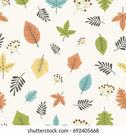 Seamless autumn pattern. Vector illustration
