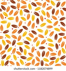 Seamless autumn pattern with withered leaves. Best for invitation cards, wallpaper, wrapping paper