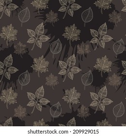  Seamless Autumn pattern:abstract leaf,leaf fall,defoliation,autumn leaves ,falling leaves
