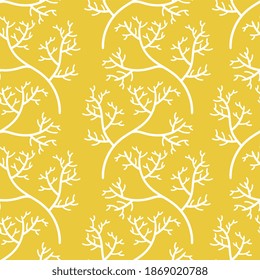 Seamless autumn plant branches background print. Great for summer vintage fabric, scrapbooking, wallpaper, giftwrap. repeat pattern background design