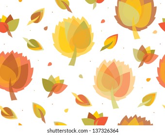  Seamless autumnal background.