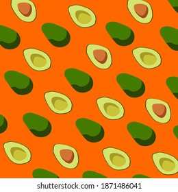 Vector de patrón sano de comida sin aguacate