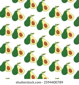 Seamless Avocado Pattern Fresh  Organic Design