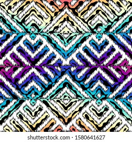 Seamless Aztec indian ornamental pattern. Vector image.