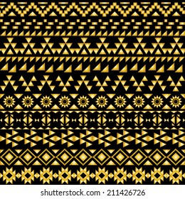 Seamless aztec pattern art deco style