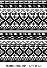 Seamless aztec pattern in black and white 1