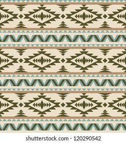 Seamless aztec pattern on light background