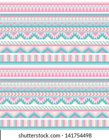 Seamless aztec pattern in pastel tints