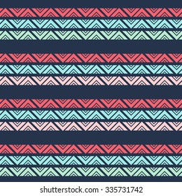 Seamless Aztec Pattern . Print with geometric stripes for design