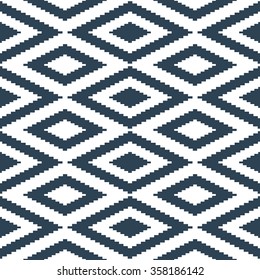 Seamless aztec pattern vector background tile