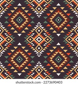 Seamless aztec print pattern background. Vector illustration