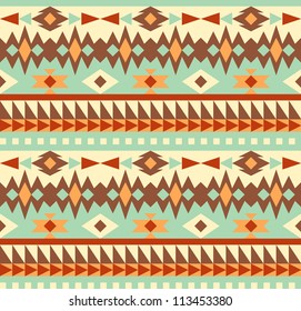 Seamless aztec style pattern