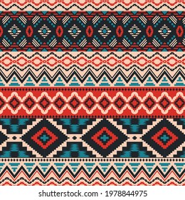 seamless Aztec tribal ethnic  pattern