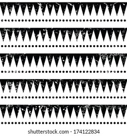 Seamless aztec tribal pattern - retro, grunge style