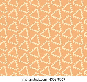 Seamless Aztec Wallpaper of Slant Triangles  with Teeth.