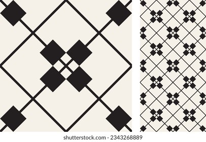 Seamless Azulejo tile. Geometric pattern. Portuguese and Spain decor.  Ceramic tile in Victorian motif. Vector hand drawn illustration.