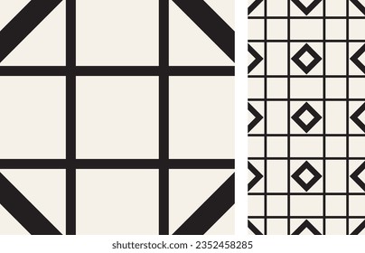 Seamless Azulejo tile. Geometric pattern. Portuguese and Spain decor.  Ceramic tile in Victorian motif. Vector  illustration.