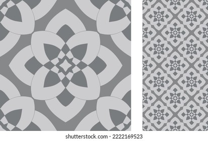 Seamless Azulejo tile. Portuguese and Spain decor. Ceramic tile. Seamless Floral pattern. Vector hand drawn illustration, typical portuguese and spanish tile