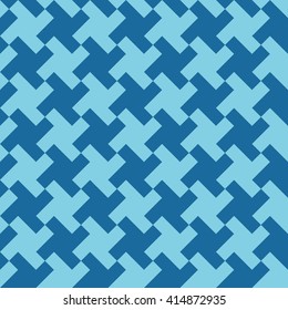 Seamless azure blue classic textile pattern vector