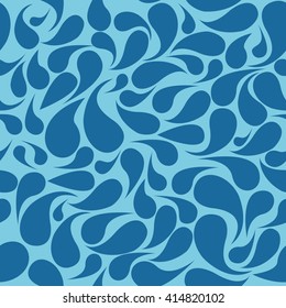 Seamless azure blue vintage simple paisley pattern vector