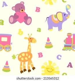 Seamless baby background 