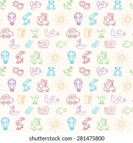 Seamless baby background 