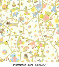 Seamless baby background