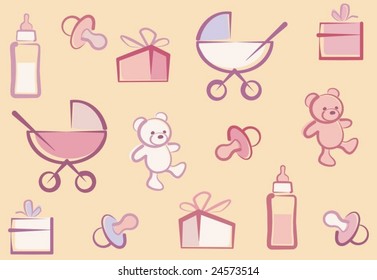 Seamless Baby Background Pattern